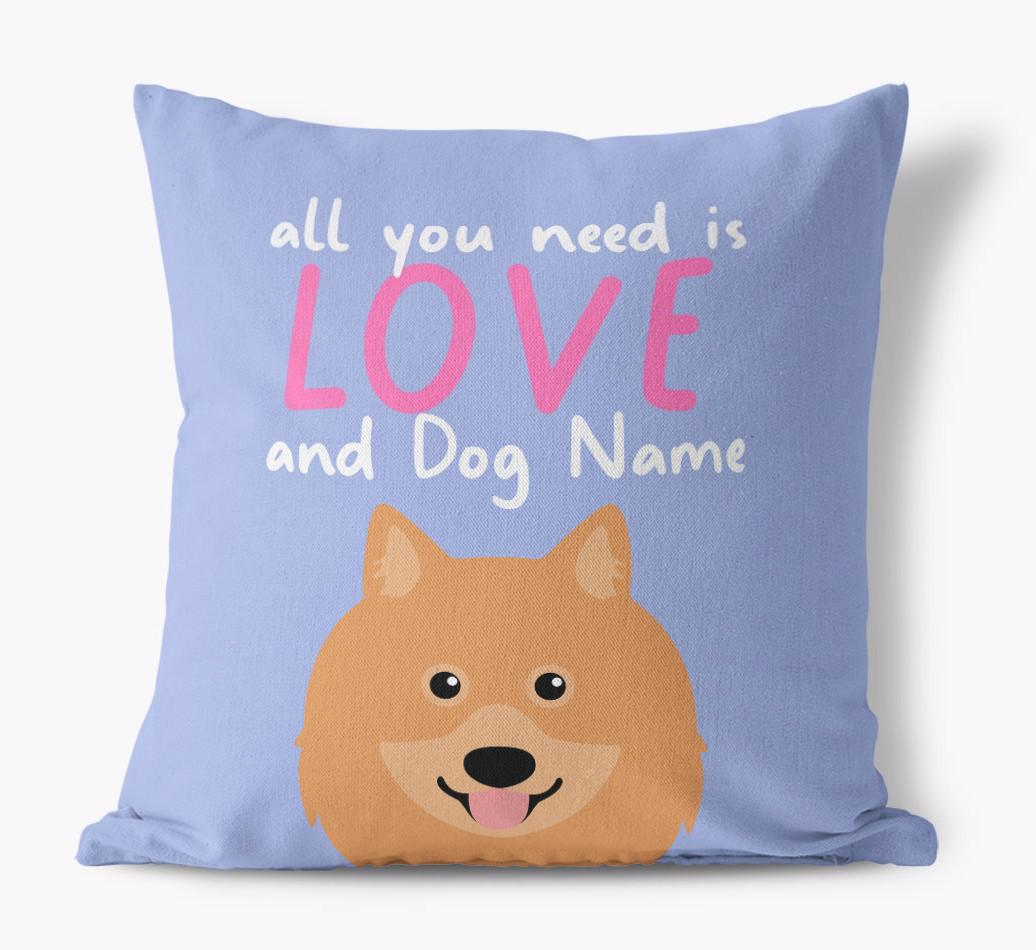 All You Need Is Love: Personalized {breedFullName} Canvas Pillow