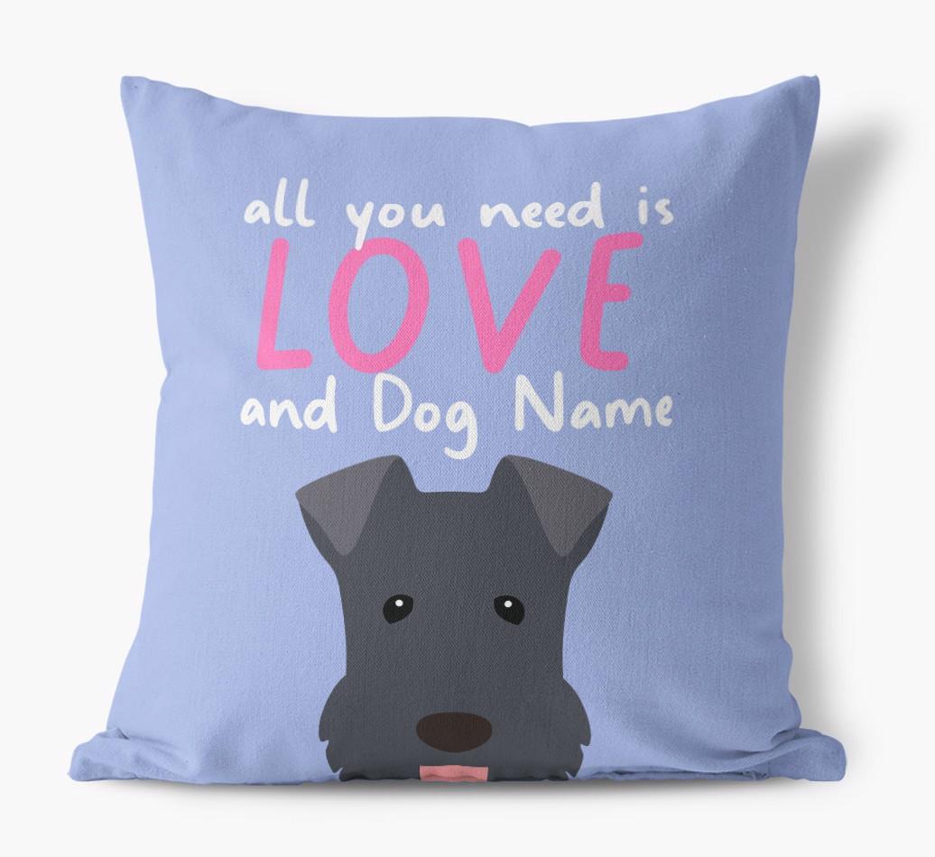 All You Need Is Love: Personalized {breedFullName} Canvas Pillow