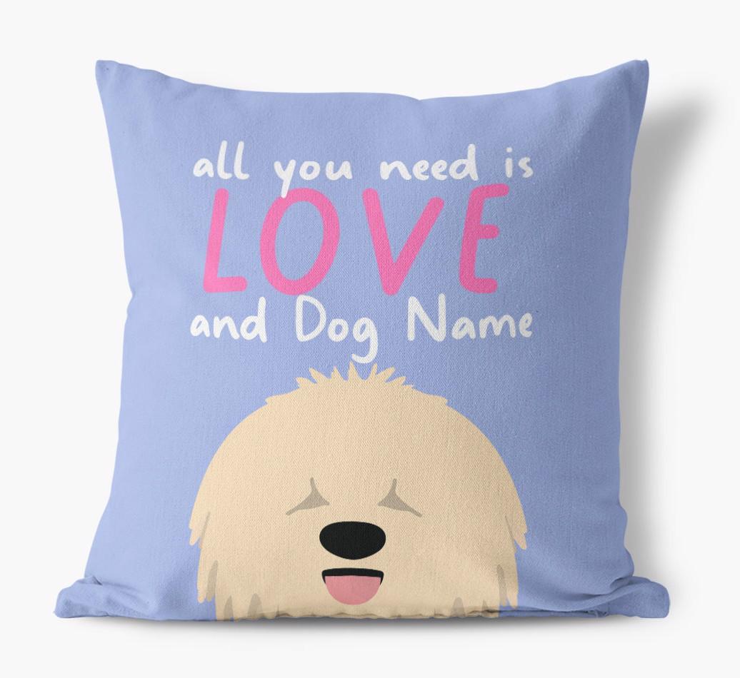 All You Need Is Love: Personalized {breedFullName} Canvas Pillow