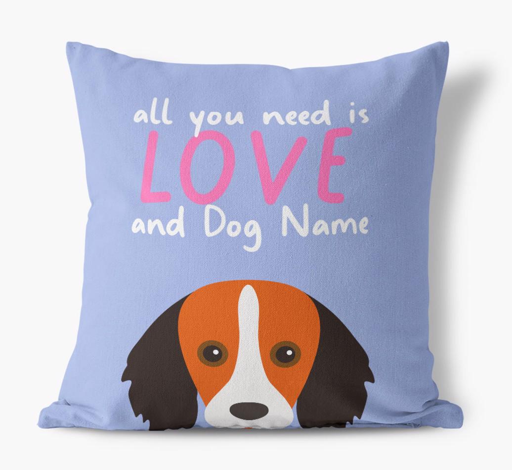 All You Need Is Love: Personalized {breedFullName} Canvas Pillow