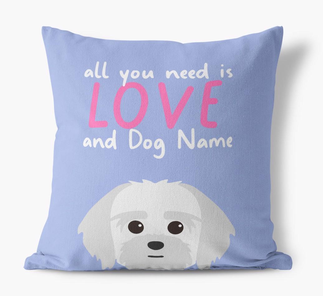 All You Need Is Love: Personalized {breedFullName} Canvas Pillow