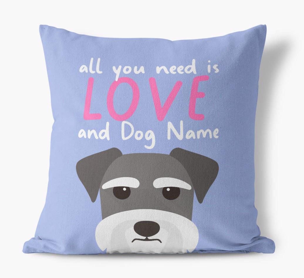 All You Need Is Love: Personalized {breedFullName} Canvas Pillow