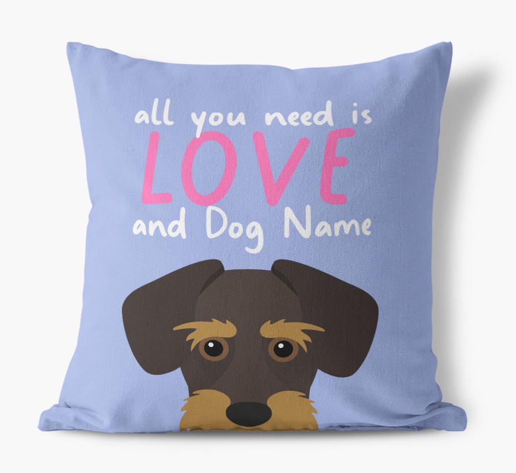 All You Need Is Love: Personalized {breedFullName} Canvas Pillow