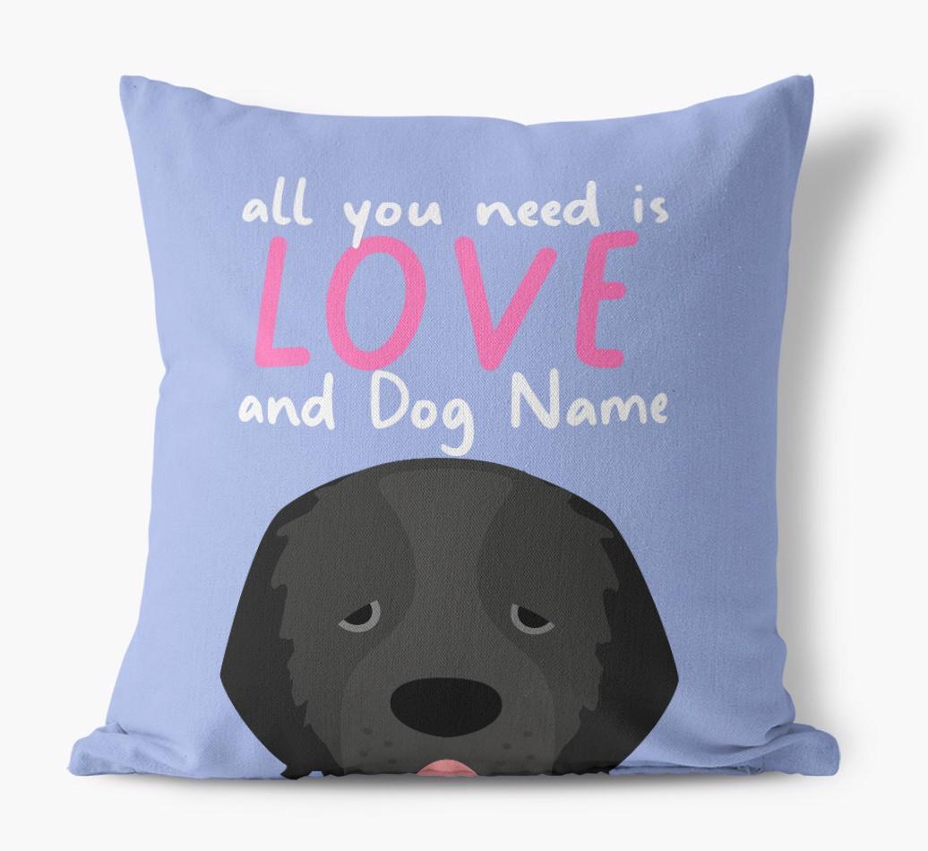 All You Need Is Love: Personalized {breedFullName} Canvas Pillow