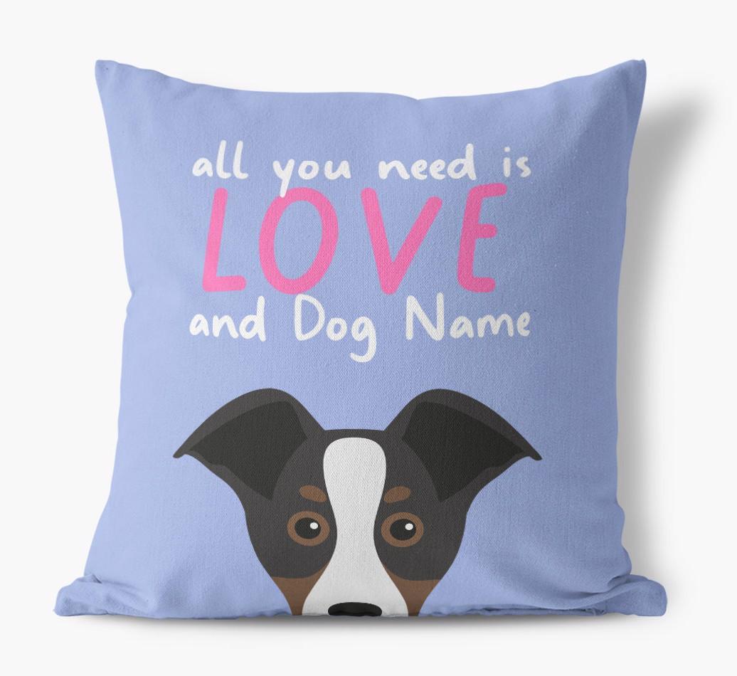 All You Need Is Love: Personalized {breedFullName} Canvas Pillow
