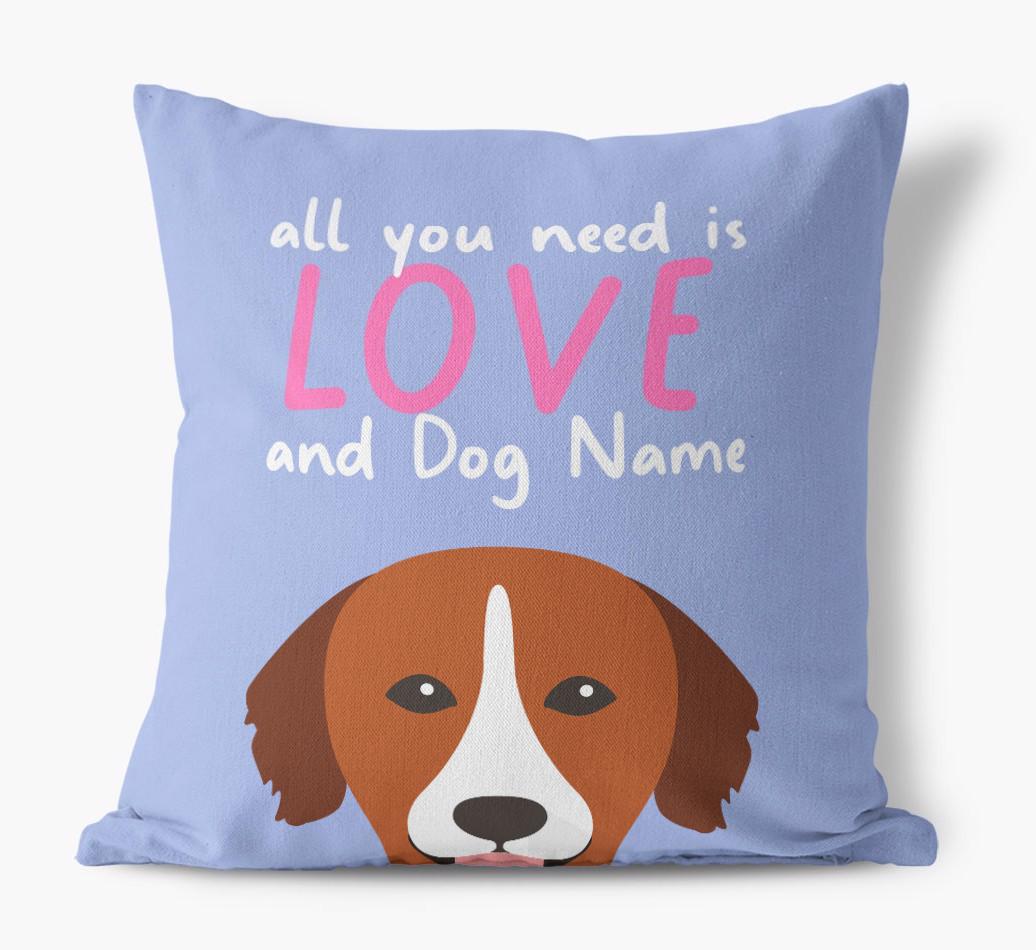 All You Need Is Love: Personalized {breedFullName} Canvas Pillow