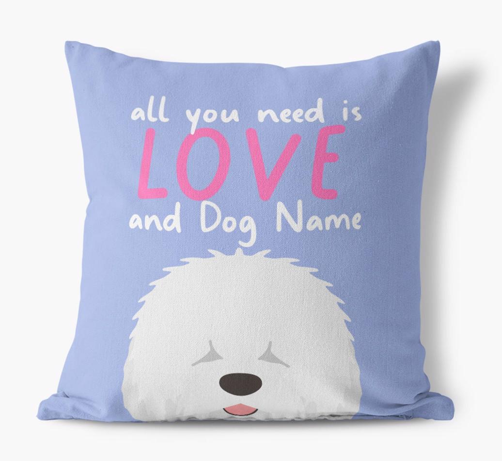 All You Need Is Love: Personalized {breedFullName} Canvas Pillow