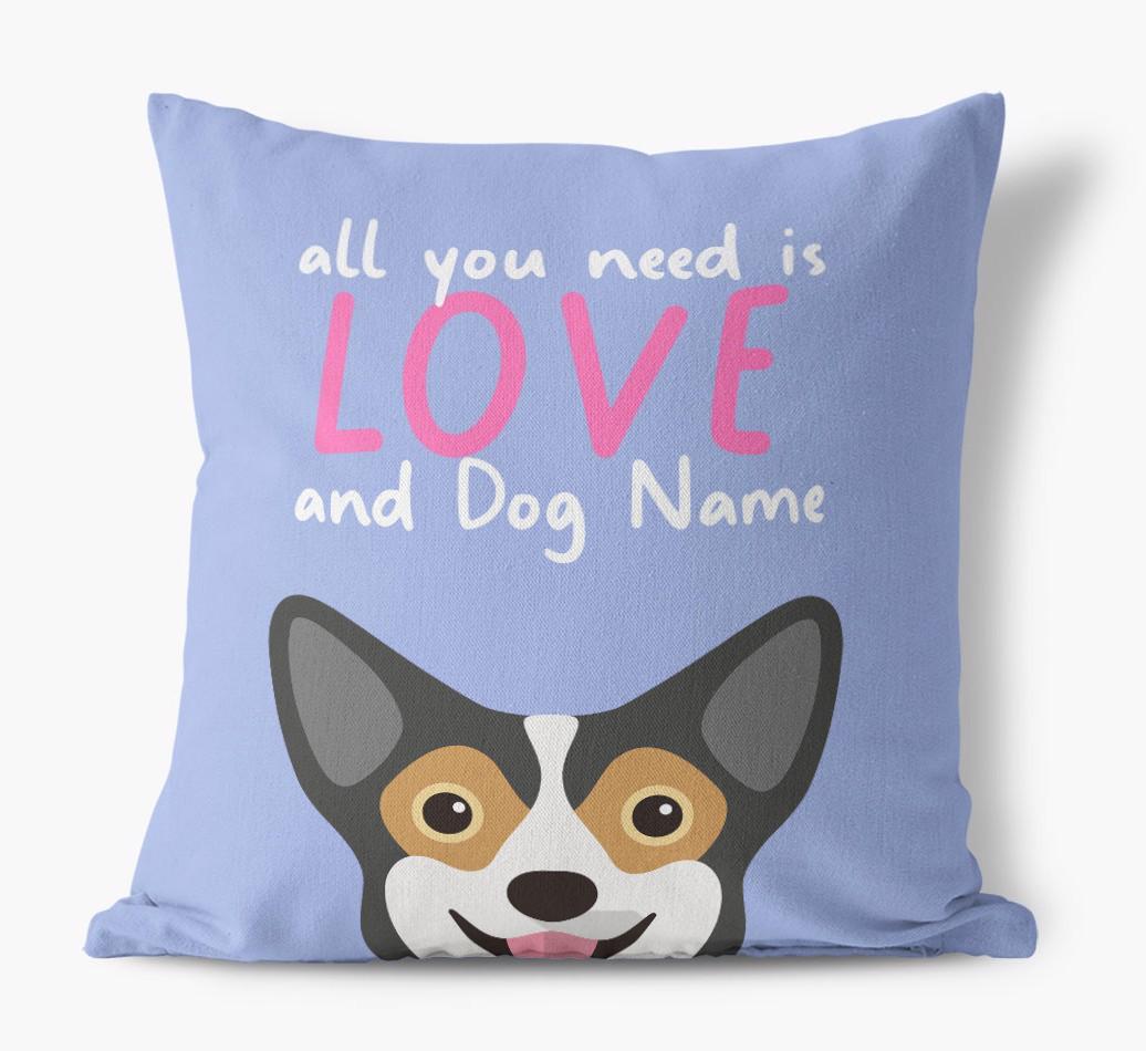 All You Need Is Love: Personalized {breedFullName} Canvas Pillow