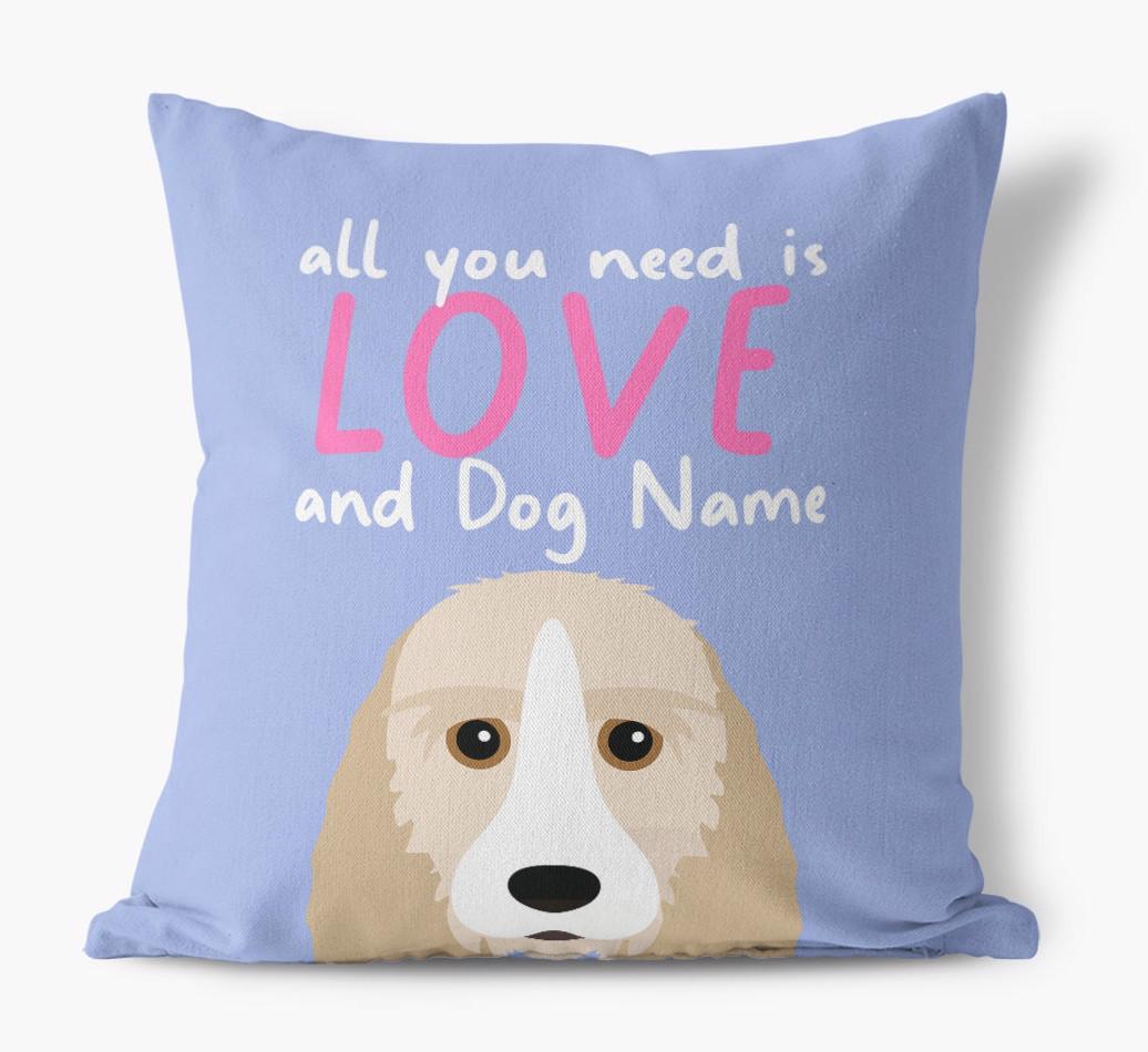 All You Need Is Love: Personalized {breedFullName} Canvas Pillow