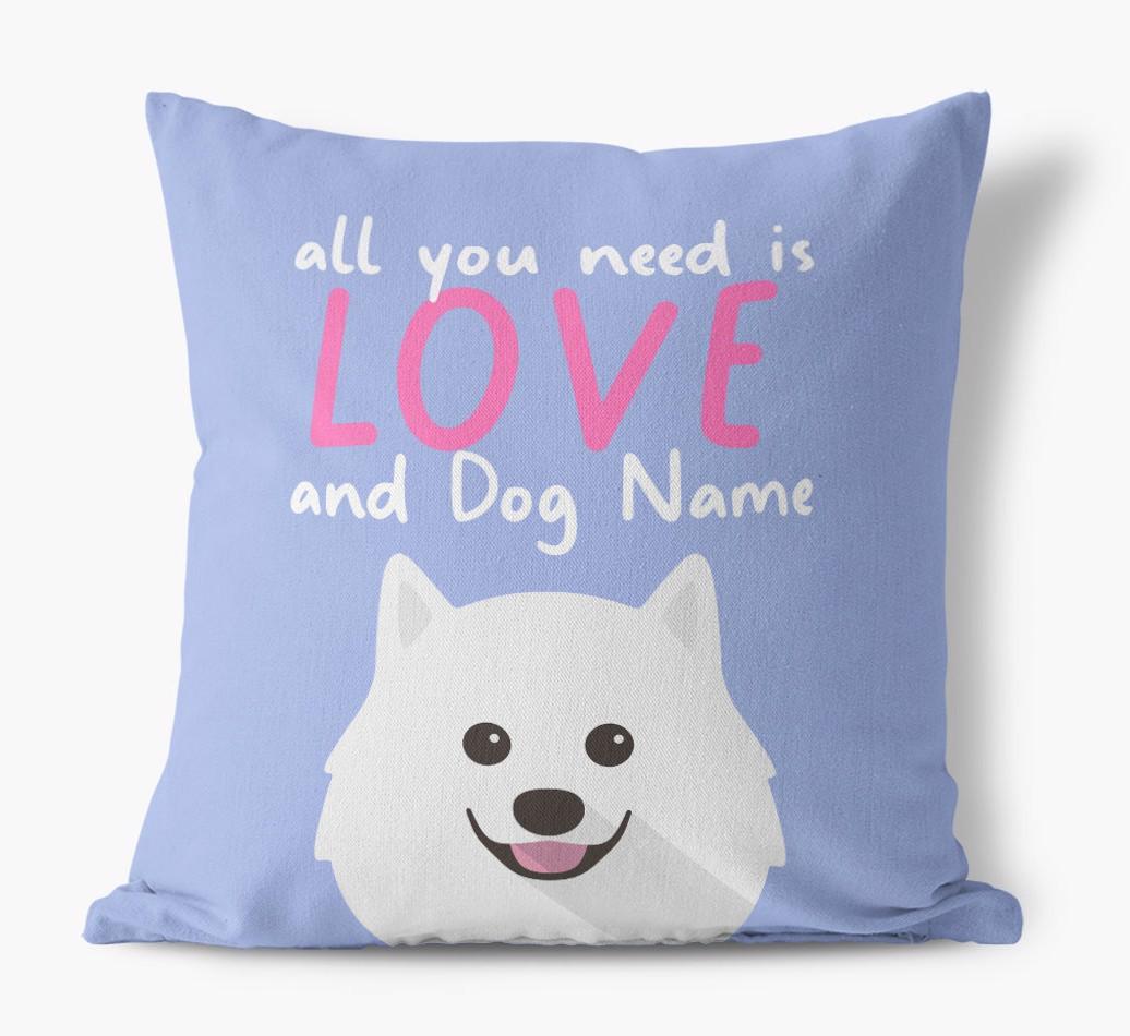 All You Need Is Love: Personalized {breedFullName} Canvas Pillow
