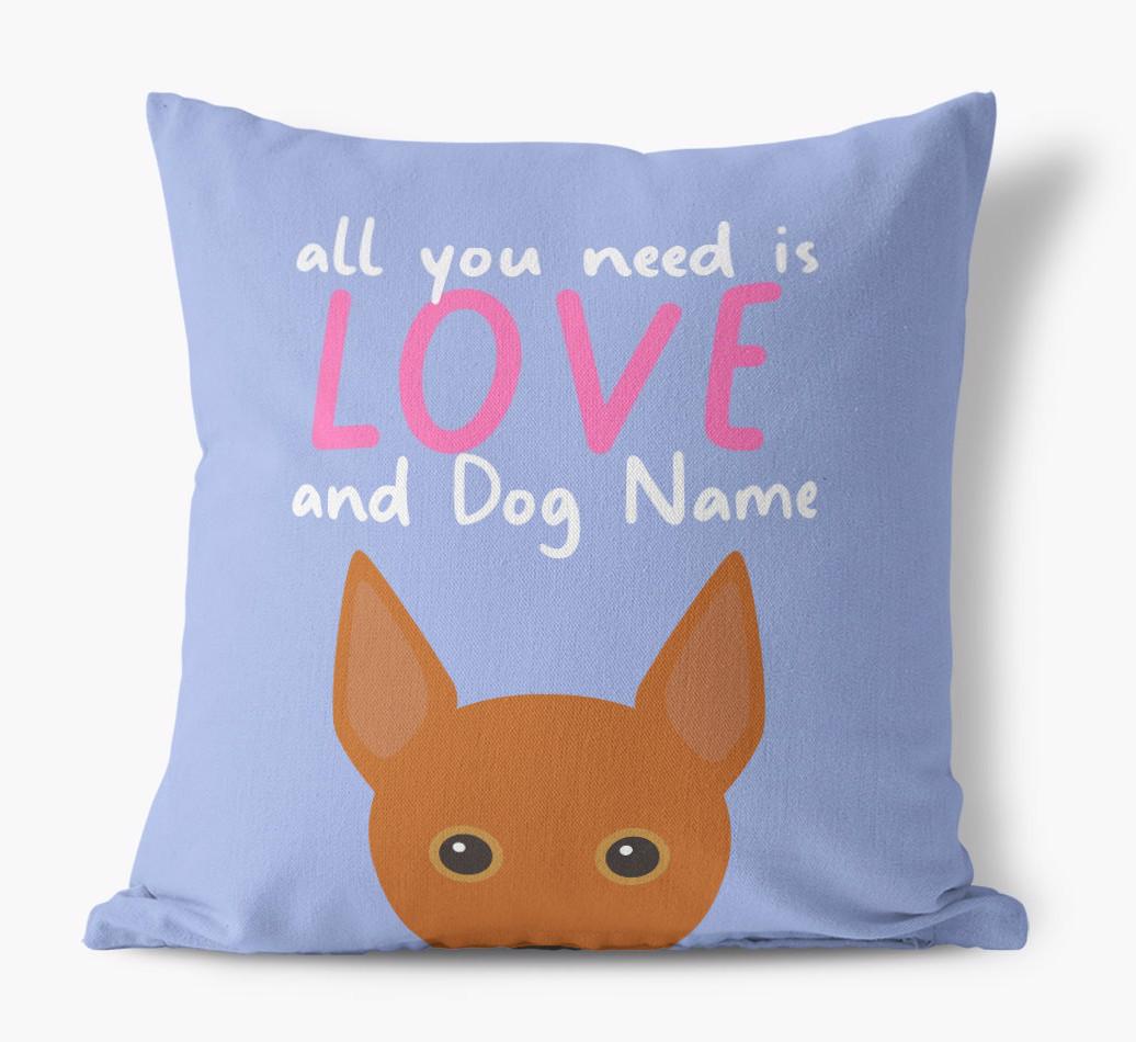 All You Need Is Love: Personalized {breedFullName} Canvas Pillow