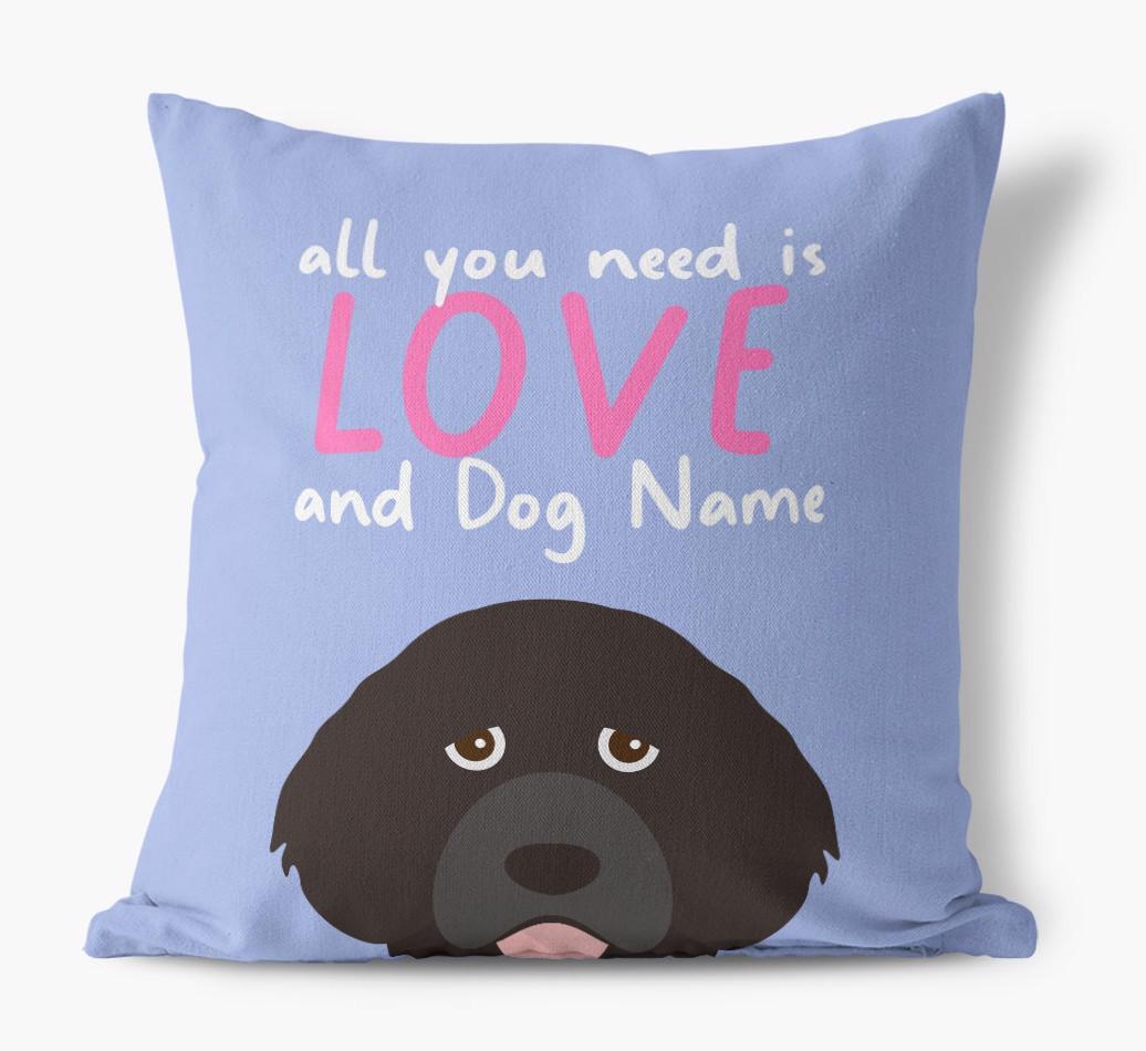 All You Need Is Love: Personalized {breedFullName} Canvas Pillow