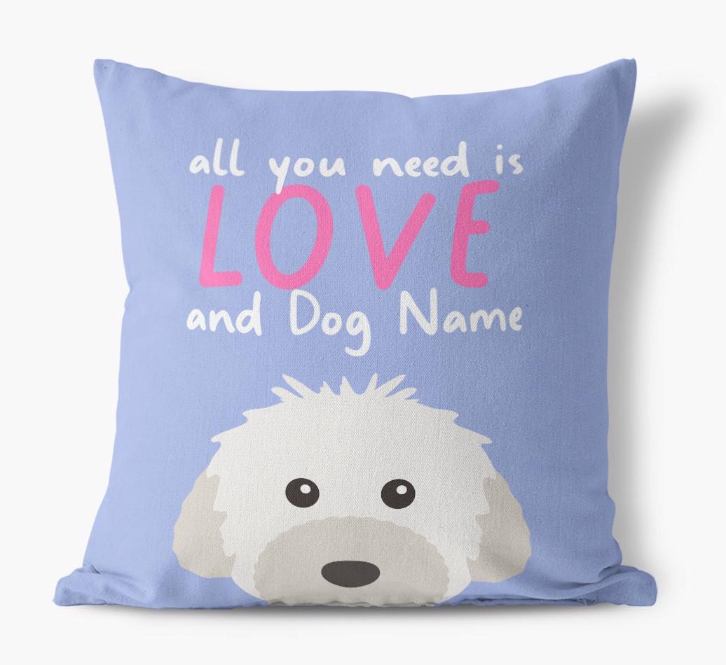 All You Need Is Love: Personalized {breedFullName} Canvas Pillow