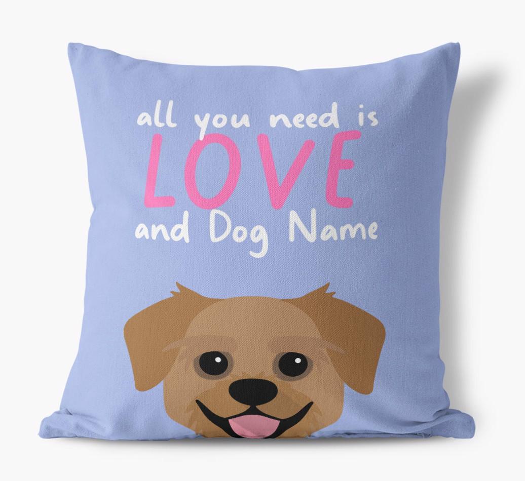 All You Need Is Love: Personalized {breedFullName} Canvas Pillow