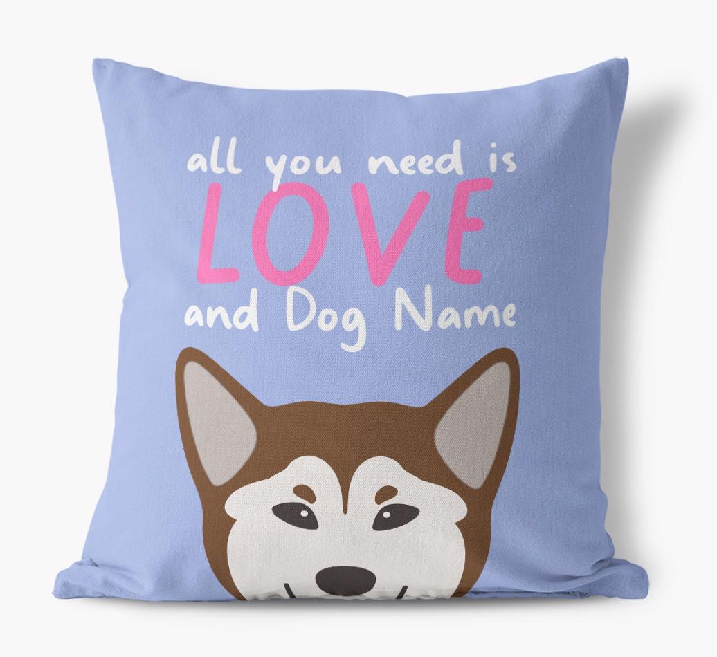 All You Need Is Love: Personalized {breedFullName} Canvas Pillow