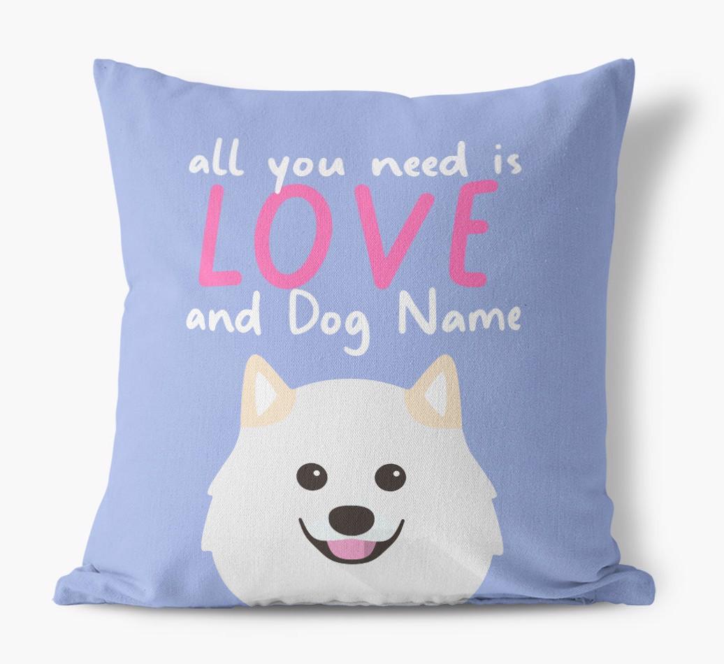 All You Need Is Love: Personalized {breedFullName} Canvas Pillow