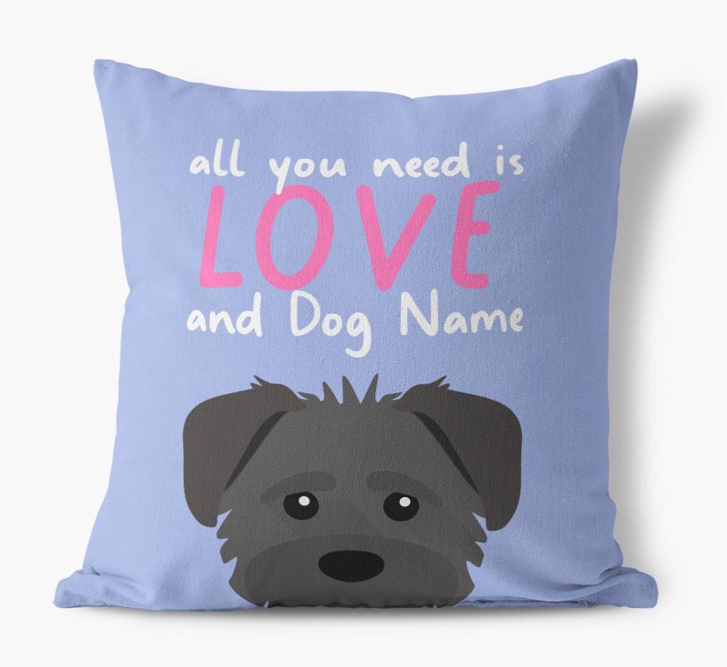 All You Need Is Love: Personalized {breedFullName} Canvas Pillow