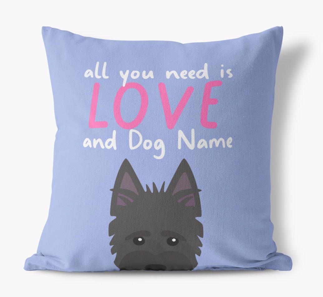 All You Need Is Love: Personalized {breedFullName} Canvas Pillow