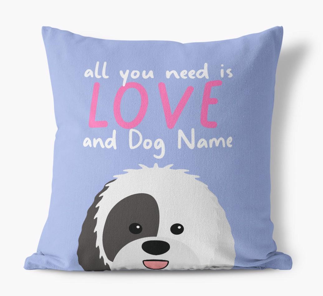 All You Need Is Love: Personalized {breedFullName} Canvas Pillow