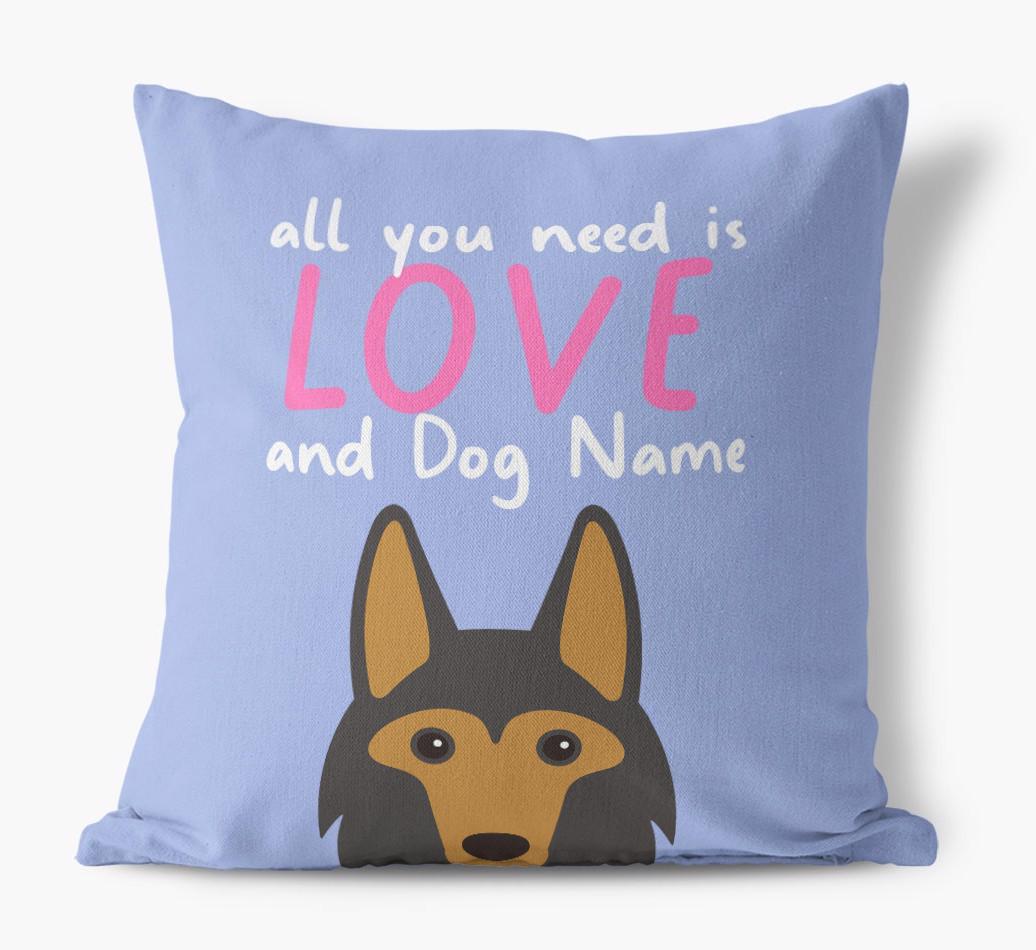 All You Need Is Love: Personalized {breedFullName} Canvas Pillow