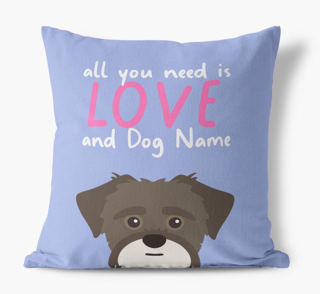All You Need Is Love: Personalized {breedFullName} Canvas Pillow