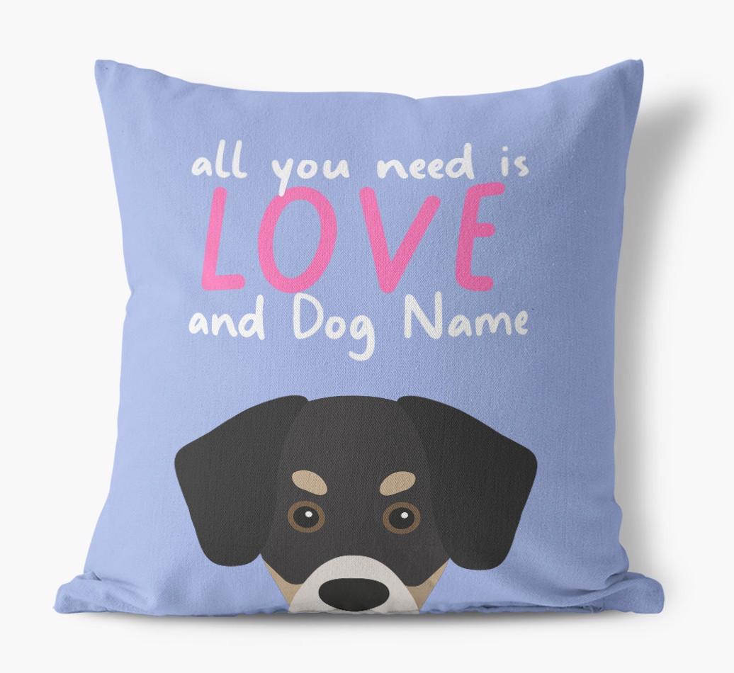 All You Need Is Love: Personalized {breedFullName} Canvas Pillow