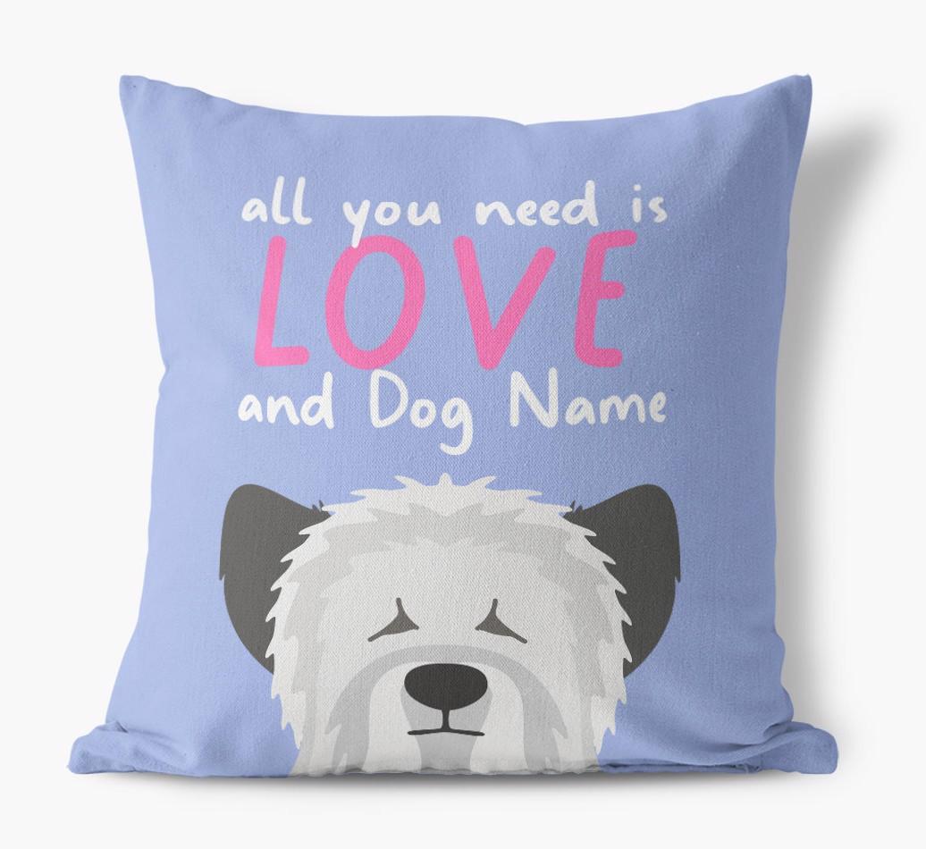 All You Need Is Love: Personalized {breedFullName} Canvas Pillow