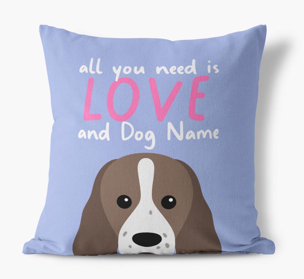 All You Need Is Love: Personalized {breedFullName} Canvas Pillow