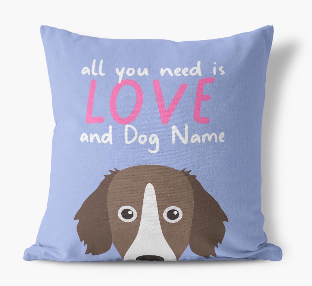 All You Need Is Love: Personalized {breedFullName} Canvas Pillow