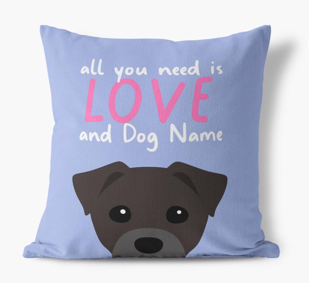 All You Need Is Love: Personalized {breedFullName} Canvas Pillow