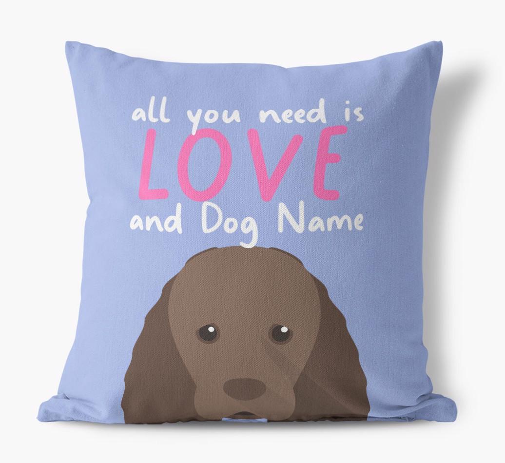 All You Need Is Love: Personalized {breedFullName} Canvas Pillow