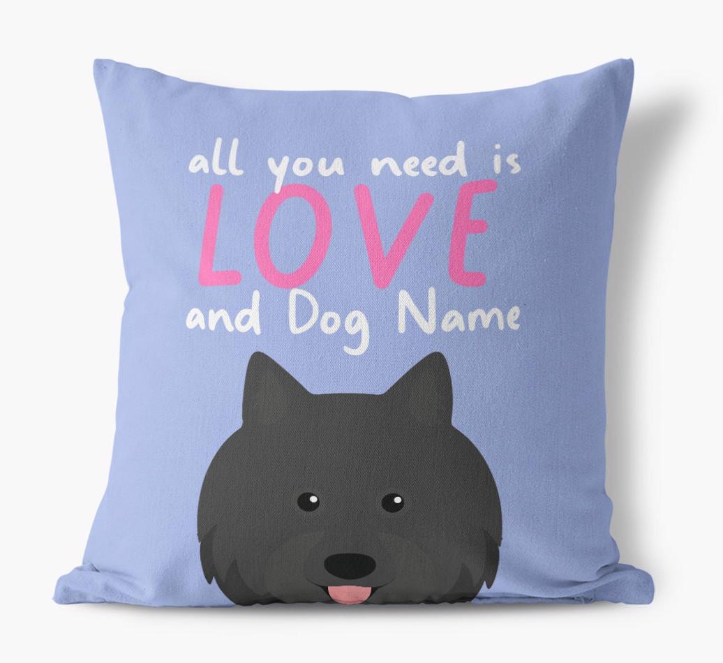 All You Need Is Love: Personalized {breedFullName} Canvas Pillow