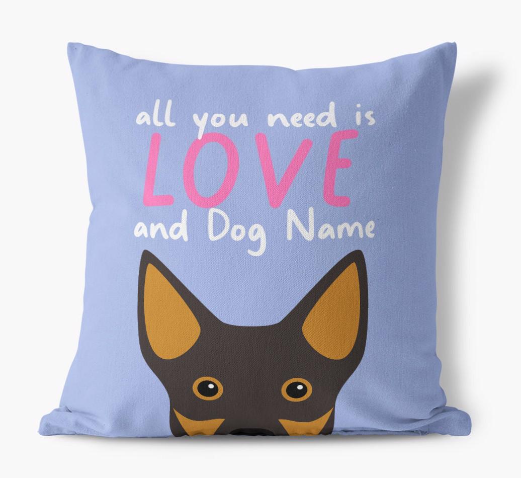 All You Need Is Love: Personalized {breedFullName} Canvas Pillow
