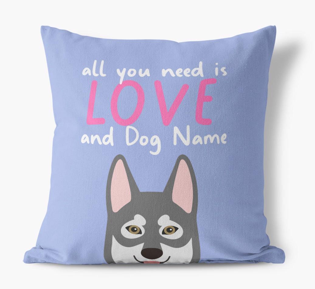 All You Need Is Love: Personalized {breedFullName} Canvas Pillow