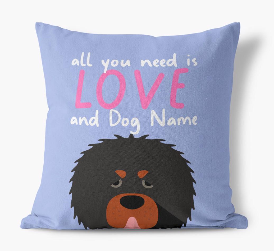All You Need Is Love: Personalized {breedFullName} Canvas Pillow