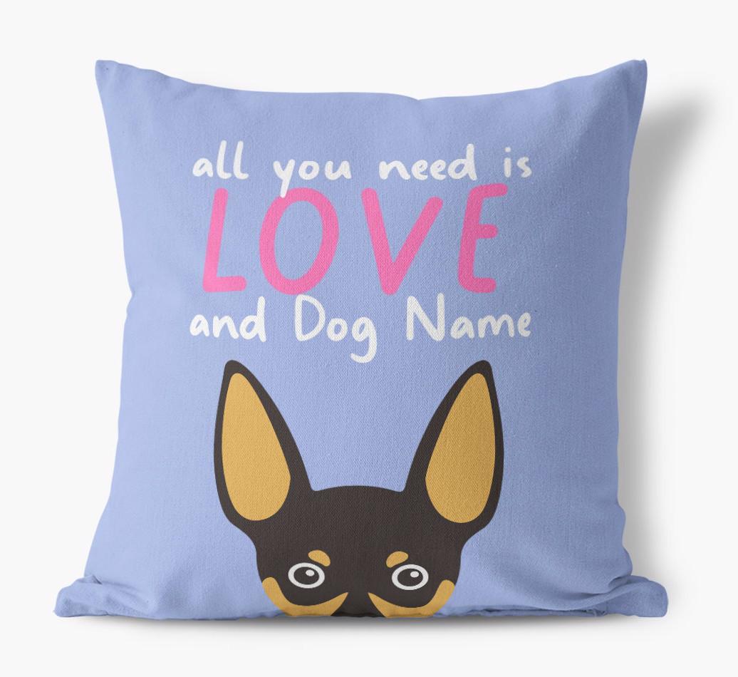 All You Need Is Love: Personalized {breedFullName} Canvas Pillow