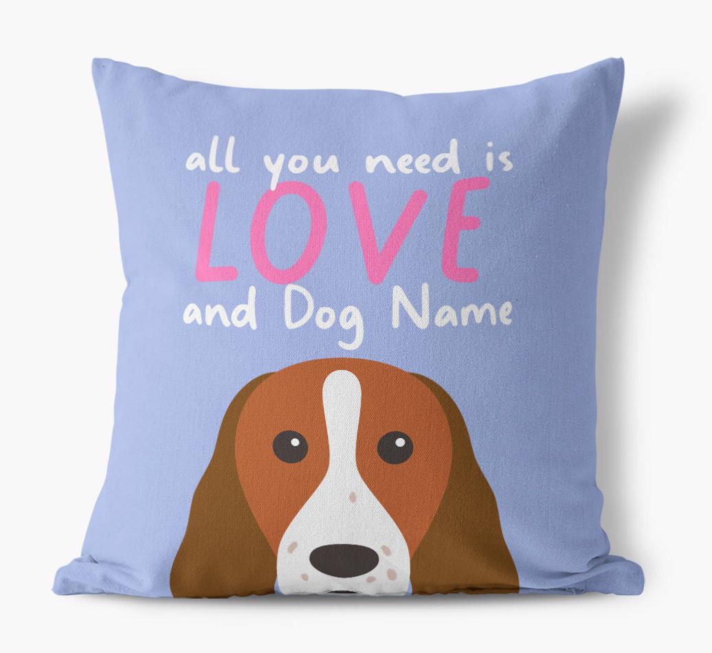All You Need Is Love: Personalized {breedFullName} Canvas Pillow