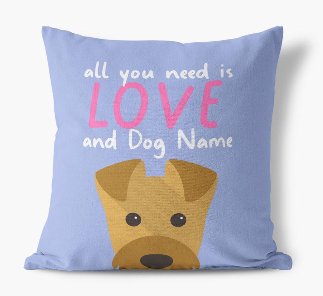 All You Need Is Love: Personalized {breedFullName} Canvas Pillow