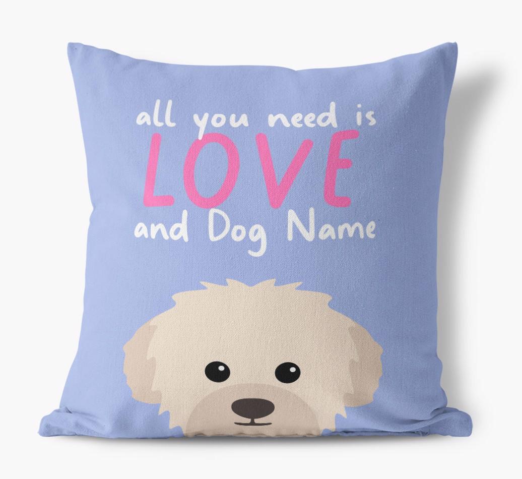 All You Need Is Love: Personalized {breedFullName} Canvas Pillow