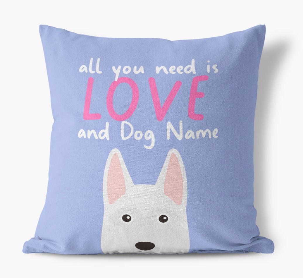 All You Need Is Love: Personalized {breedFullName} Canvas Pillow