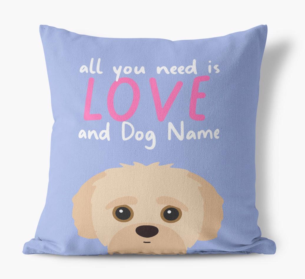 All You Need Is Love: Personalized {breedFullName} Canvas Pillow