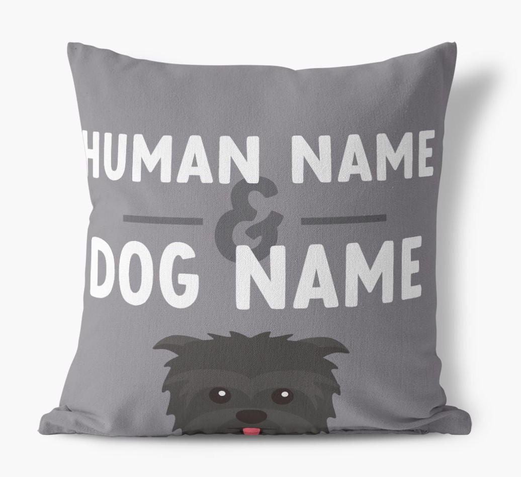 Human And Pet Name: Personalised {breedFullName} Canvas Cushion