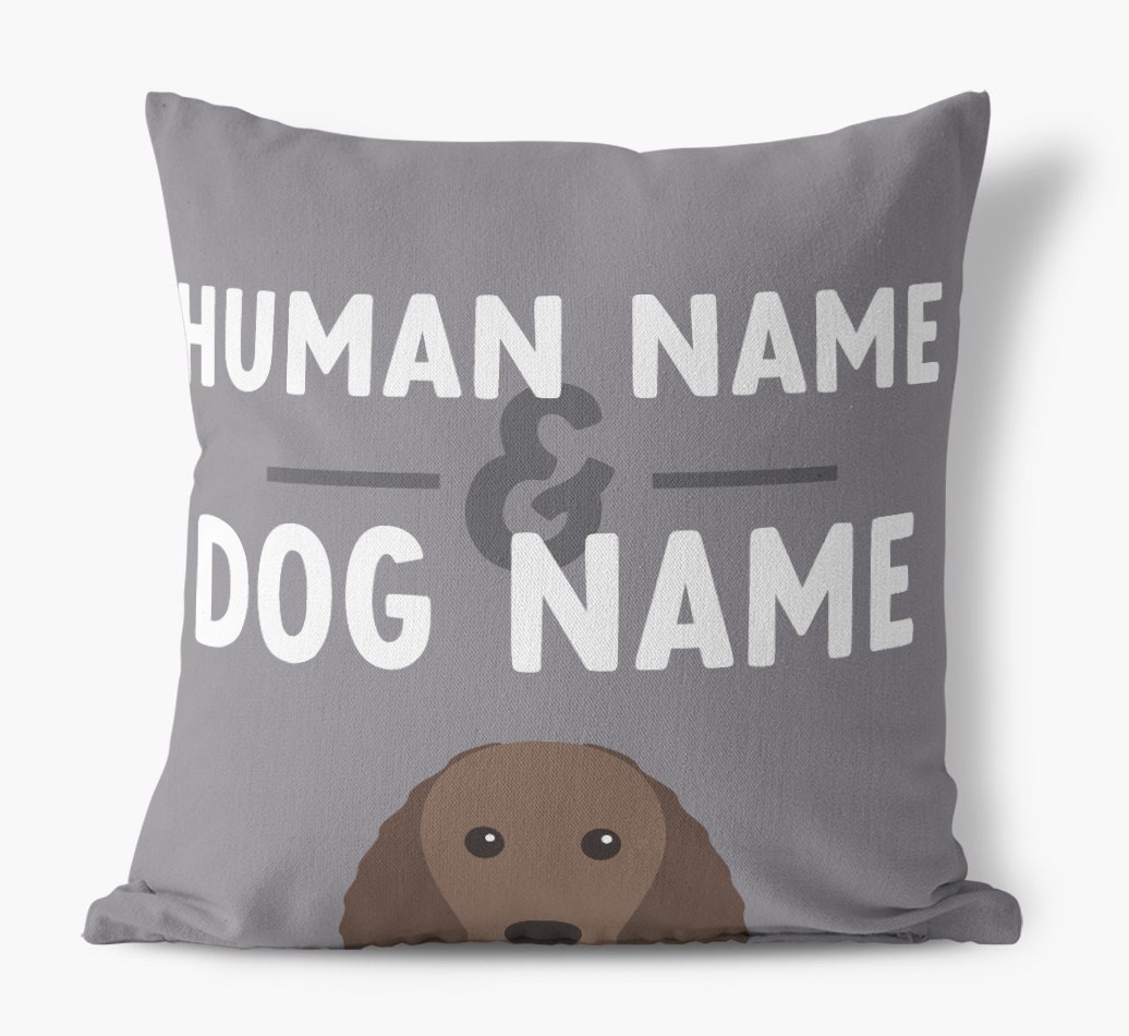 Human And Pet Name: Personalised {breedFullName} Canvas Cushion