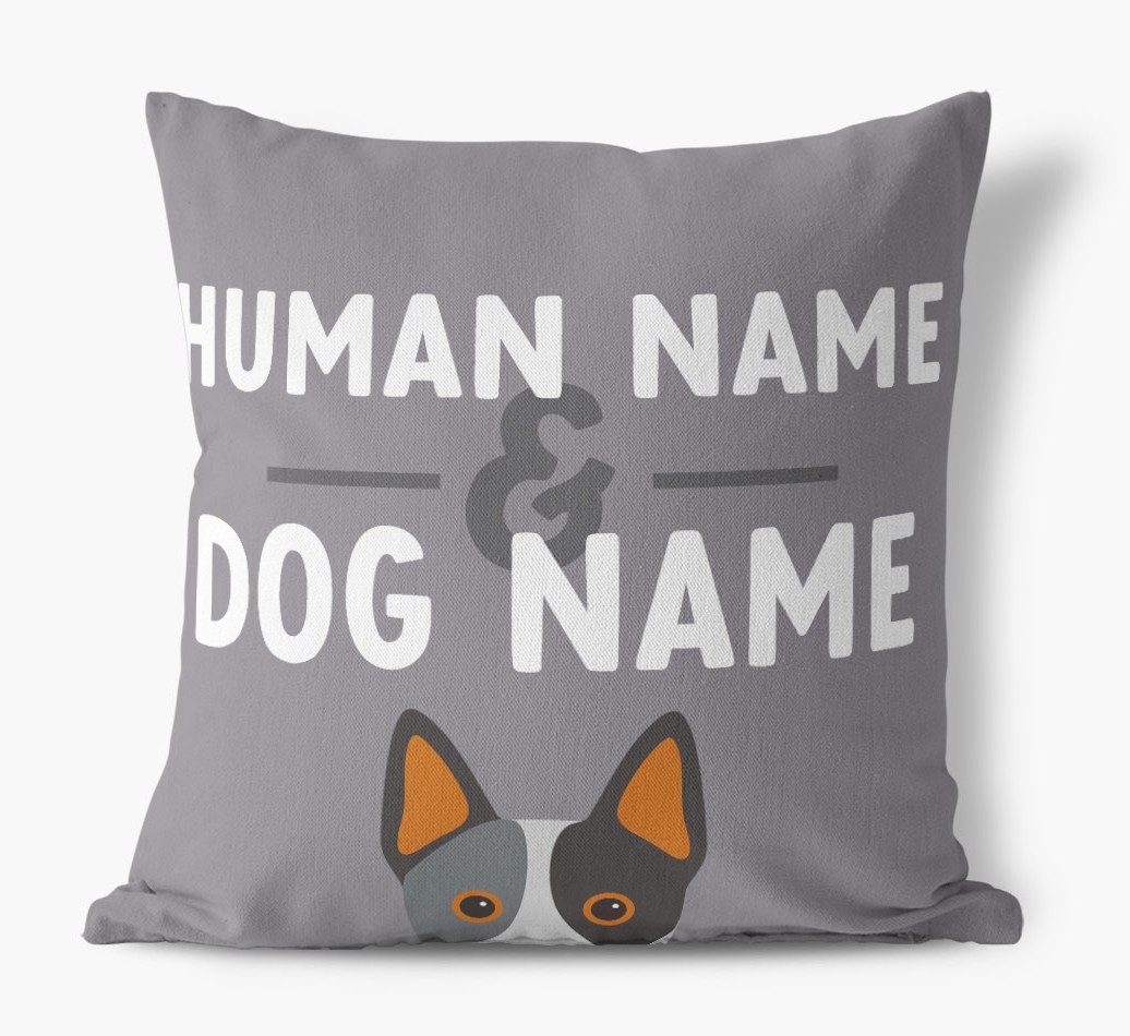 Human And Pet Name: Personalised {breedFullName} Canvas Cushion