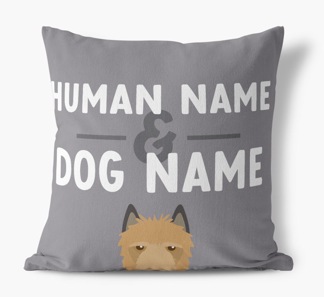 Human And Pet Name: Personalised {breedFullName} Canvas Cushion