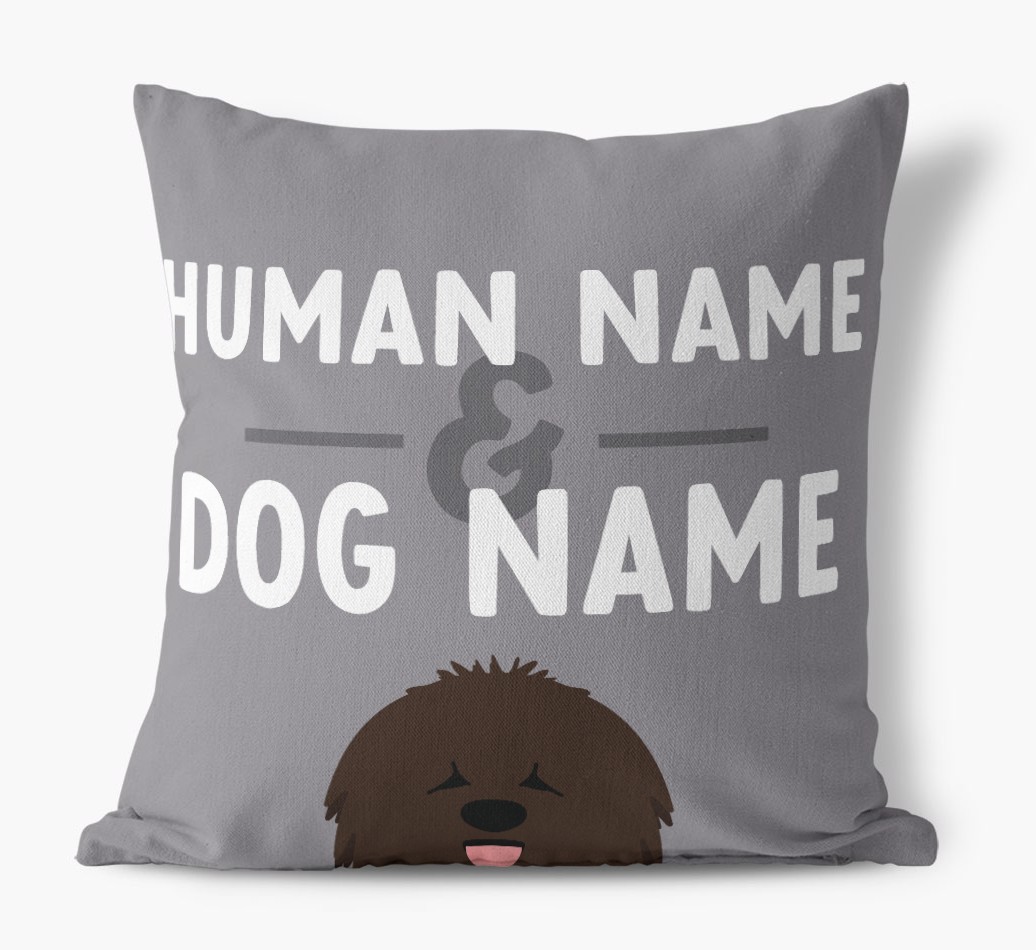 Human And Pet Name: Personalised {breedFullName} Canvas Cushion
