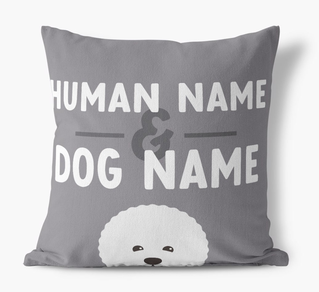 Human And Pet Name: Personalised {breedFullName} Canvas Cushion