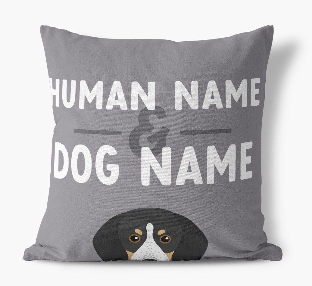 Human And Pet Name: Personalised {breedFullName} Canvas Cushion