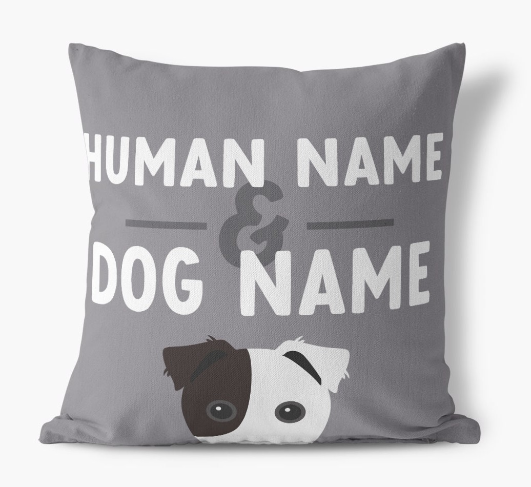 Human And Pet Name: Personalised {breedFullName} Canvas Cushion