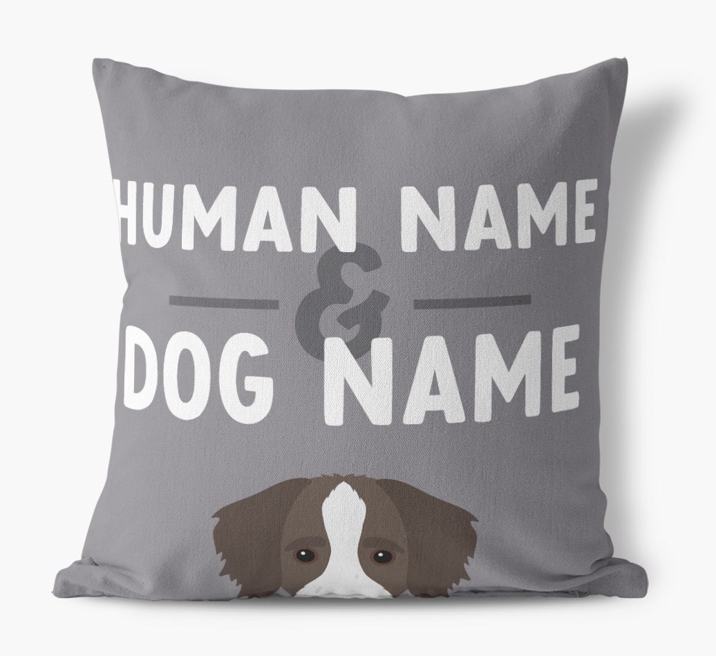 Human And Pet Name: Personalised {breedFullName} Canvas Cushion